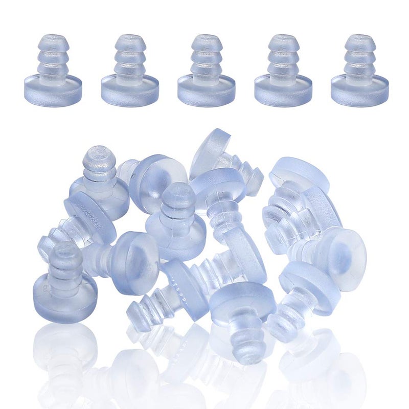 Luomorgo 50Pcs Stem Bumper Glides, Glass Top Table Bumpers with Stem for Cabinet Doors Patio Furniture, for 3/16 Inch Holes - Image 1